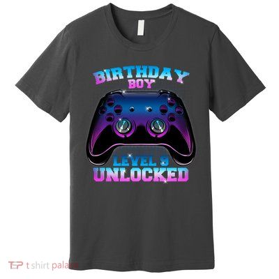 Birthday Boy Level 9 Unlocked Birthday Gift Premium T-Shirt