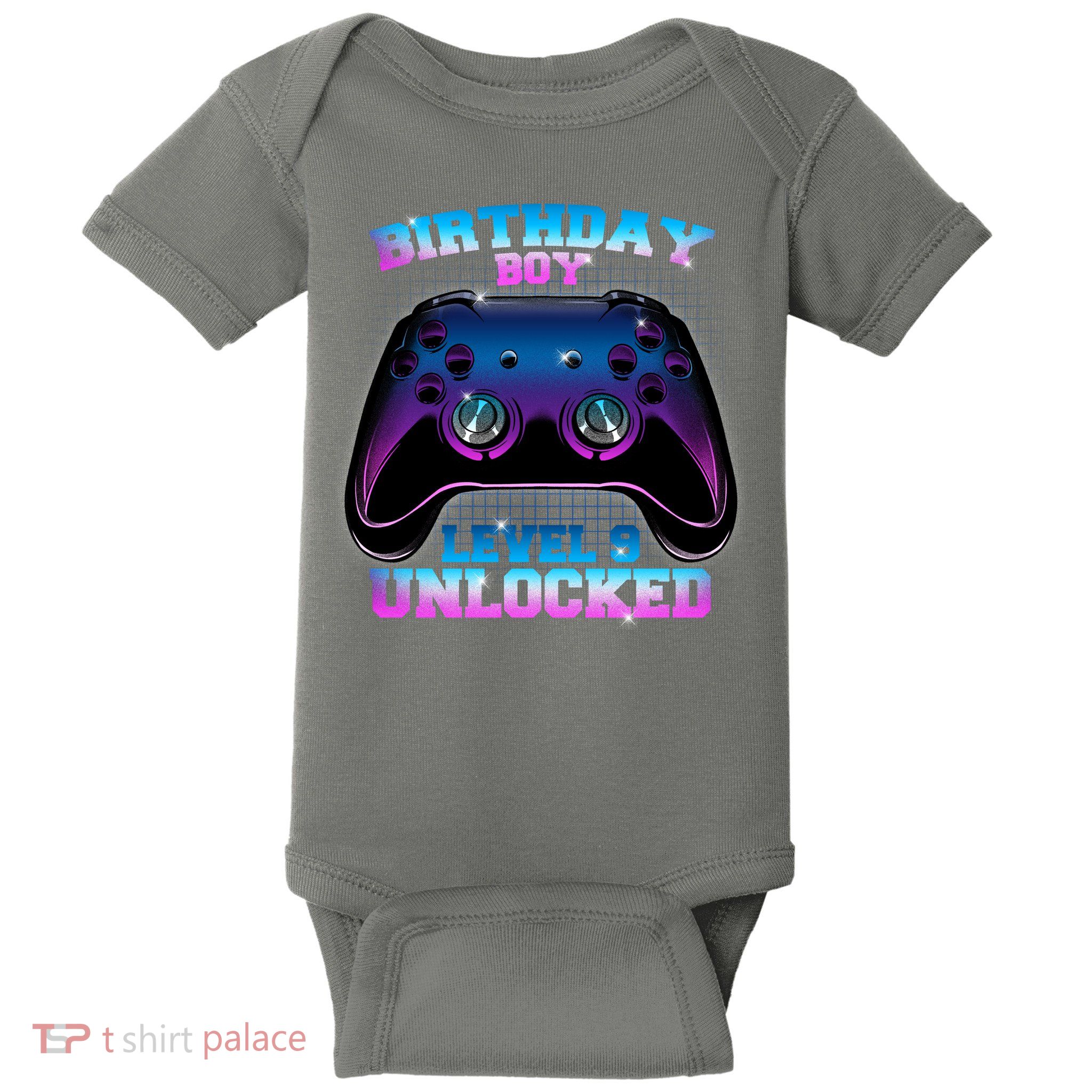 Birthday Boy Level 9 Unlocked Birthday Gift Baby Bodysuit