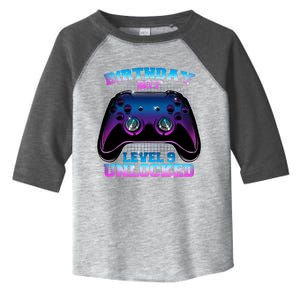 Birthday Boy Level 9 Unlocked Birthday Gift Toddler Fine Jersey T-Shirt