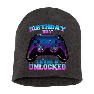 Birthday Boy Level 9 Unlocked Birthday Gift Short Acrylic Beanie