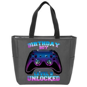 Birthday Boy Level 9 Unlocked Birthday Gift Zip Tote Bag