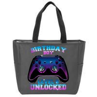 Birthday Boy Level 9 Unlocked Birthday Gift Zip Tote Bag