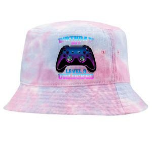 Birthday Boy Level 9 Unlocked Birthday Gift Tie-Dyed Bucket Hat