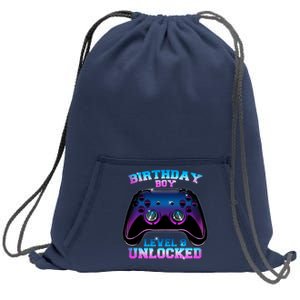 Birthday Boy Level 9 Unlocked Birthday Gift Sweatshirt Cinch Pack Bag