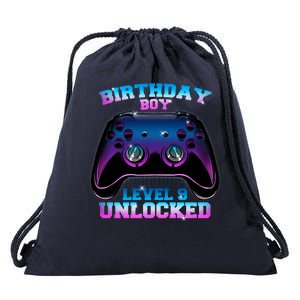 Birthday Boy Level 9 Unlocked Birthday Gift Drawstring Bag