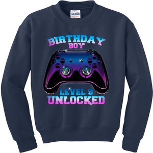 Birthday Boy Level 9 Unlocked Birthday Gift Kids Sweatshirt