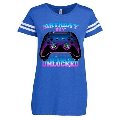 Birthday Boy Level 9 Unlocked Birthday Gift Enza Ladies Jersey Football T-Shirt