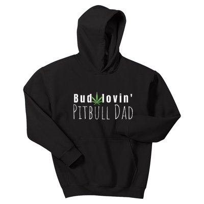 Best Bud Lovin Pitbull Dad Ever Funny Pitbull Owner Gift  Kids Hoodie