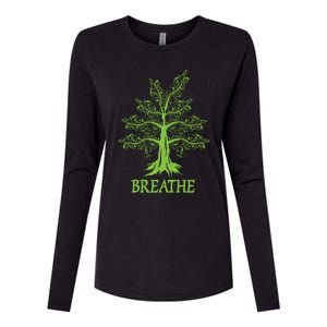 Breathe Breath Life Breathing Meditation Yoga Inhale Exhale Gift Womens Cotton Relaxed Long Sleeve T-Shirt