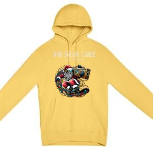 Big Bear Lake California Cool Snowboard Christmas Santa Gift Premium Pullover Hoodie