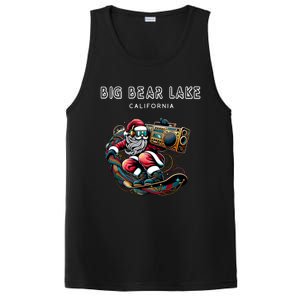 Big Bear Lake California Cool Snowboard Christmas Santa Gift PosiCharge Competitor Tank