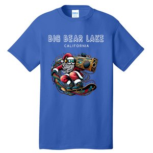 Big Bear Lake California Cool Snowboard Christmas Santa Gift Tall T-Shirt