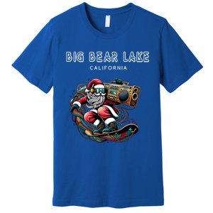 Big Bear Lake California Cool Snowboard Christmas Santa Gift Premium T-Shirt