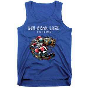 Big Bear Lake California Cool Snowboard Christmas Santa Gift Tank Top