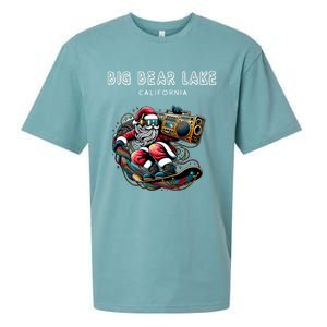 Big Bear Lake California Cool Snowboard Christmas Santa Gift Sueded Cloud Jersey T-Shirt