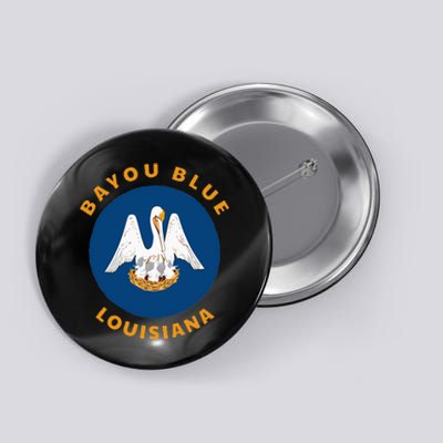 Bayou Blue Louisiana LA Flag Badge Roundlet Souvenir Button