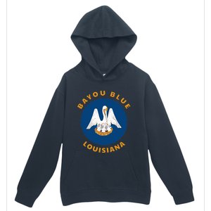 Bayou Blue Louisiana LA Flag Badge Roundlet Souvenir Urban Pullover Hoodie