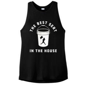 Bucket Baseball Lovers The Best Seat In The House Ladies PosiCharge Tri-Blend Wicking Tank