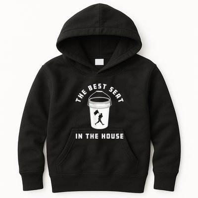 Bucket Baseball Lovers The Best Seat In The House Kids Hoodie