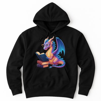 Bookworm Book Lover Women Dragon Reading Hoodie