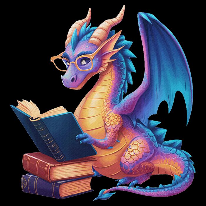 Bookworm Book Lover Women Dragon Reading Drawstring Bag