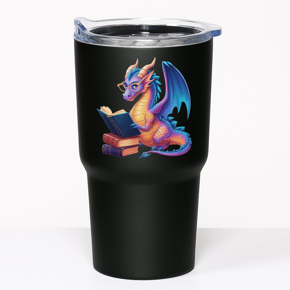 Bookworm Book Lover Women Dragon Reading Tumbler