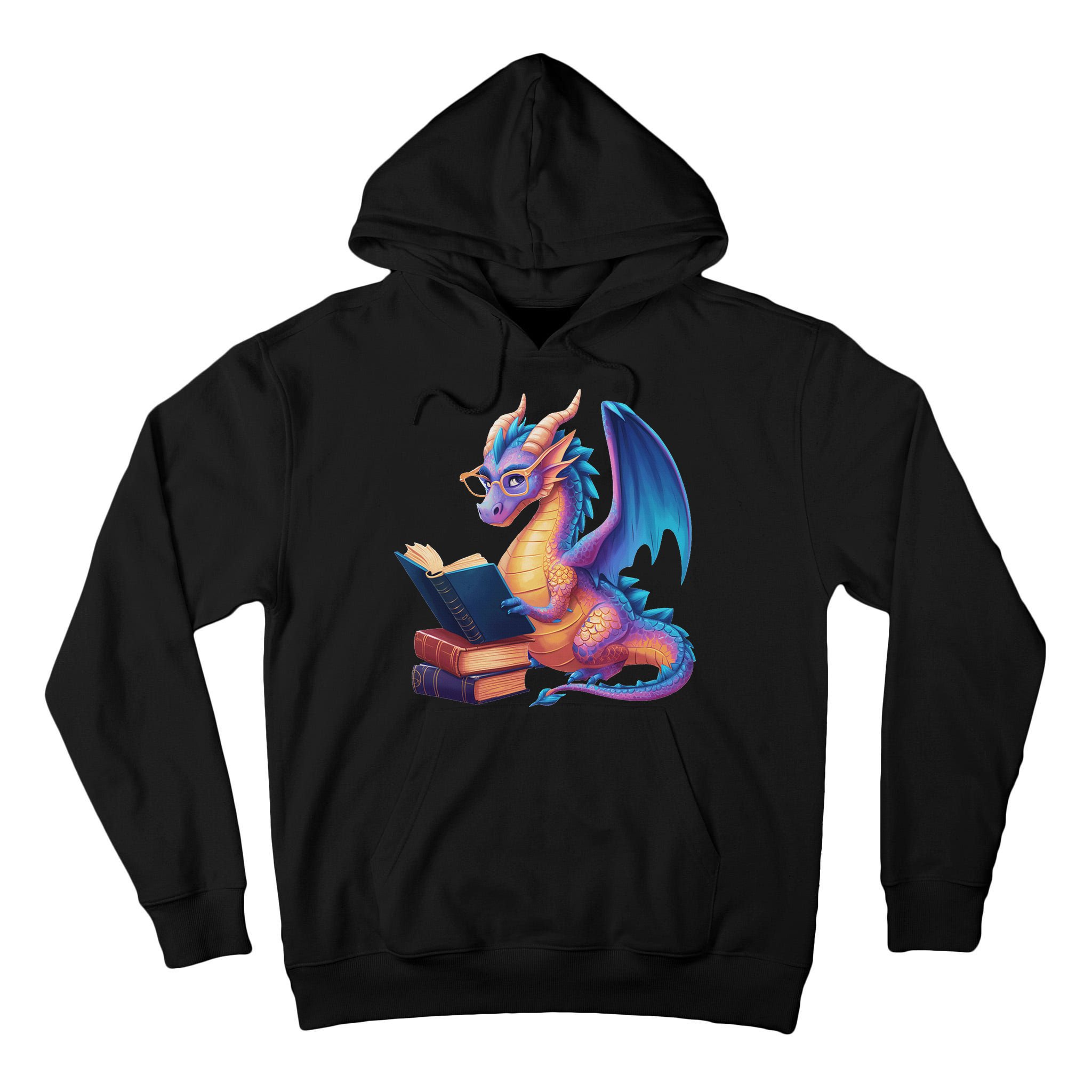 Bookworm Book Lover Women Dragon Reading Tall Hoodie