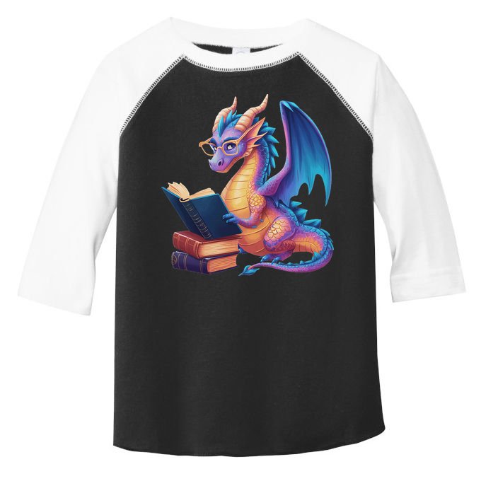 Bookworm Book Lover Women Dragon Reading Toddler Fine Jersey T-Shirt