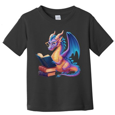 Bookworm Book Lover Women Dragon Reading Toddler T-Shirt