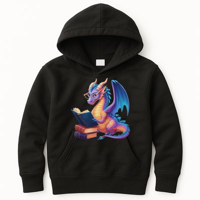 Bookworm Book Lover Women Dragon Reading Kids Hoodie
