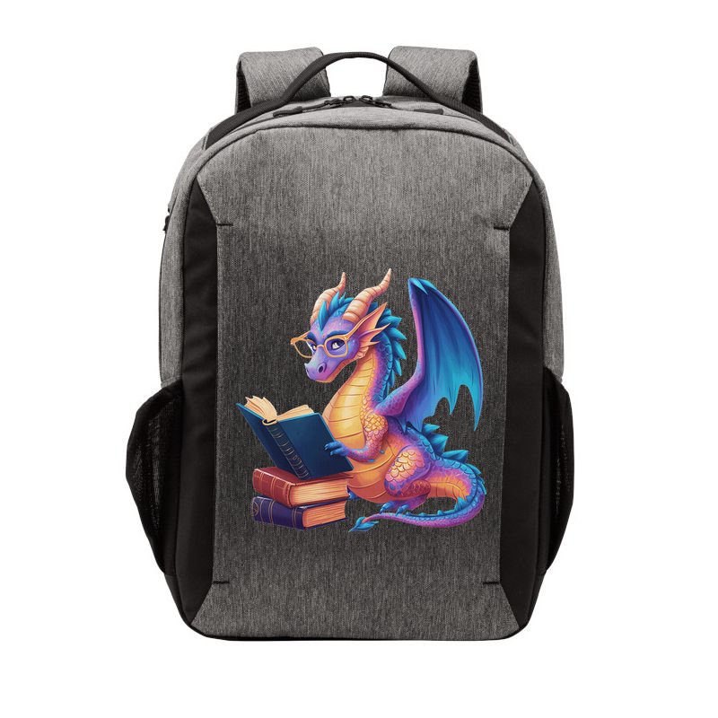 Bookworm Book Lover Women Dragon Reading Vector Backpack