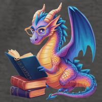 Bookworm Book Lover Women Dragon Reading Vector Backpack