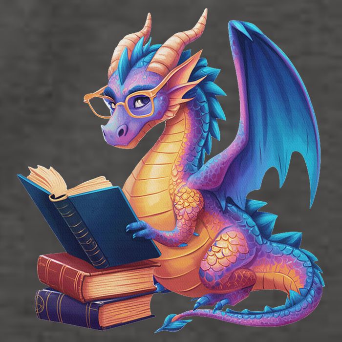 Bookworm Book Lover Women Dragon Reading Vector Backpack