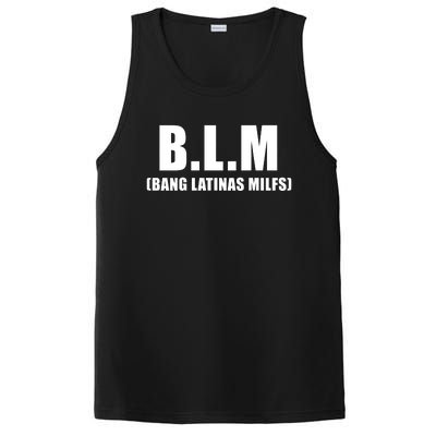 B.L.M Bang Latina Milfs Adult Humor Funny Sarcasm Quote PosiCharge Competitor Tank