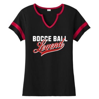 Bocce Ball Legend Funny Bocce Ball Gift Ladies Halftime Notch Neck Tee