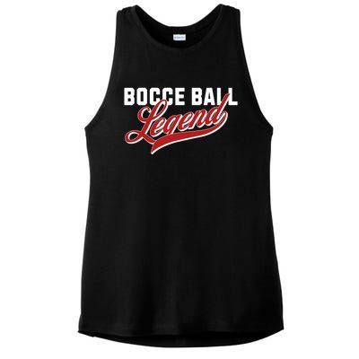 Bocce Ball Legend Funny Bocce Ball Gift Ladies PosiCharge Tri-Blend Wicking Tank