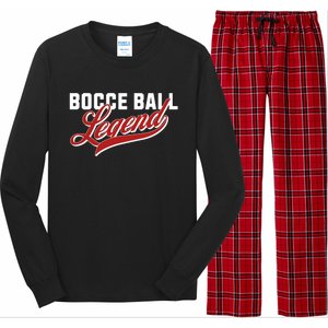 Bocce Ball Legend Funny Bocce Ball Gift Long Sleeve Pajama Set