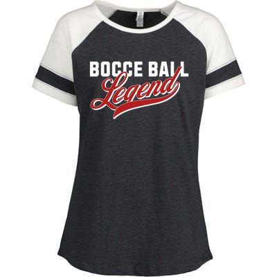 Bocce Ball Legend Funny Bocce Ball Gift Enza Ladies Jersey Colorblock Tee