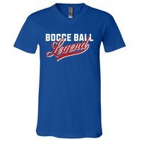 Bocce Ball Legend Funny Bocce Ball Gift V-Neck T-Shirt