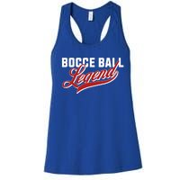 Bocce Ball Legend Funny Bocce Ball Gift Women's Racerback Tank