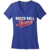 Bocce Ball Legend Funny Bocce Ball Gift Women's V-Neck T-Shirt