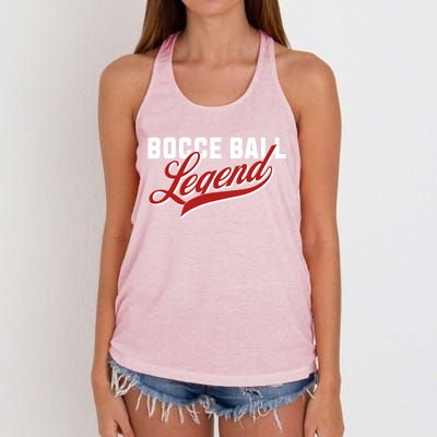 Bocce Ball Legend Funny Bocce Ball Gift Women's Knotted Racerback Tank