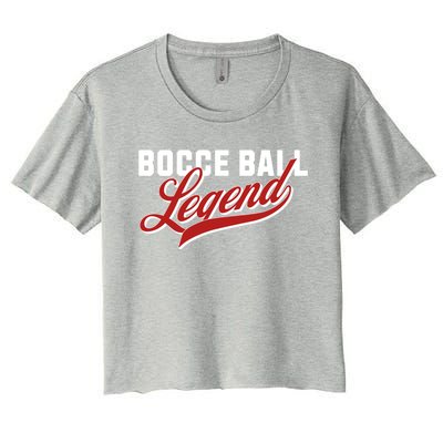 Bocce Ball Legend Funny Bocce Ball Gift Women's Crop Top Tee