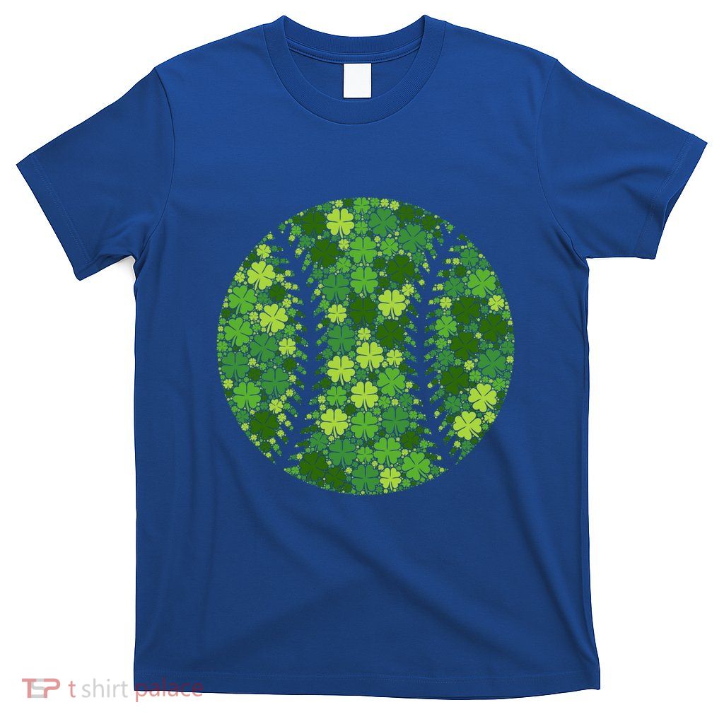 Baseball Ball Lucky Green Shamrock Clover St Patricks Day Gift T-Shirt