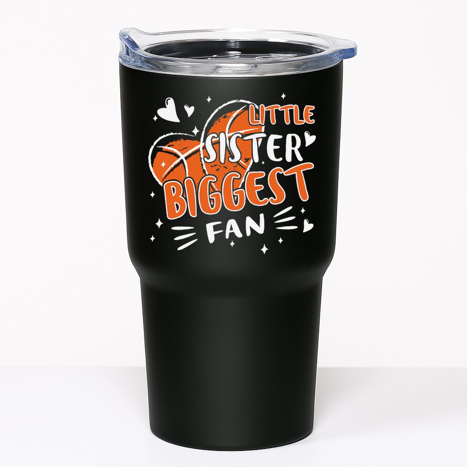 Basketball Bball Little Sister Sis For Girls Basketball Tumbler