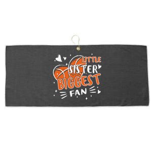 Basketball Bball Little Sister Sis For Girls Basketball Large Microfiber Waffle Golf Towel