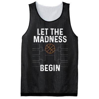 Basketball Bracket Let The Madness Begin Funny College Mesh Reversible Basketball Jersey Tank