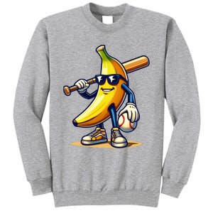 Banana Baseball Lover Cool Game Tall Sweatshirt