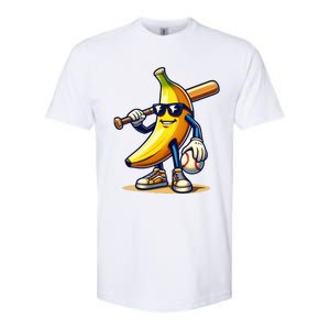 Banana Baseball Lover Cool Game Softstyle CVC T-Shirt