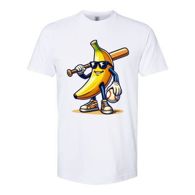 Banana Baseball Lover Cool Game Softstyle® CVC T-Shirt